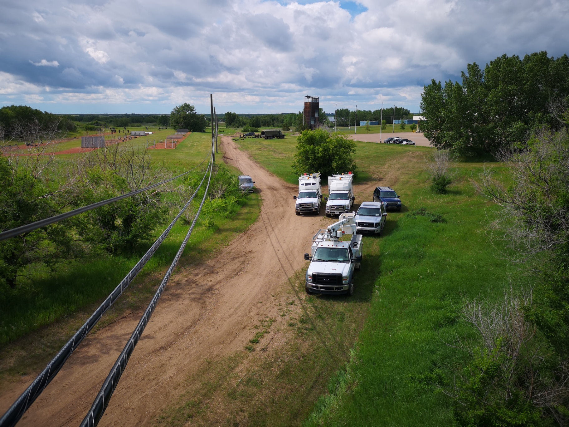 ASI Tech service fleet on a job site